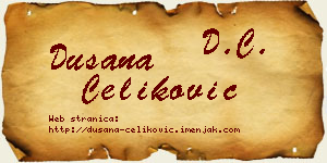Dušana Čeliković vizit kartica